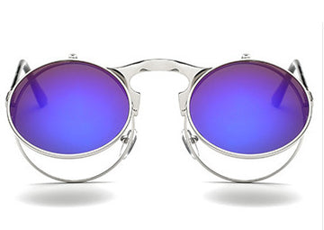 SG353 - Retro Metal Punk Steam Flip Sunglasses